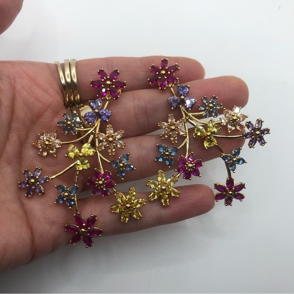 Kate Spade New York First Bloom Floral Drop Earrings Gold Tone 2.8” L / 2.2” W - Picture 4 of 8